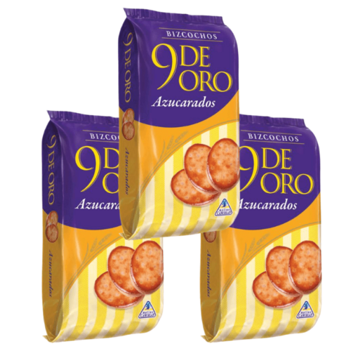 Galletitas 9 DE ORO azucaradas 200Gr x3u ( precio x unidad $ 675 )