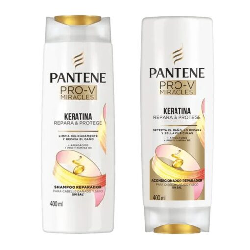 Shampoo + Acondicionador Pantene Keratina 400ml ( precio x unidad $ 5100 )