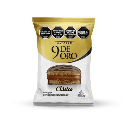 Alfajor 9 de oro Clásico 45grs