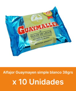 AHORRO 19% Alfajor Guaymallen simple blanco 38grs x10u ( $ 210 la unidad )