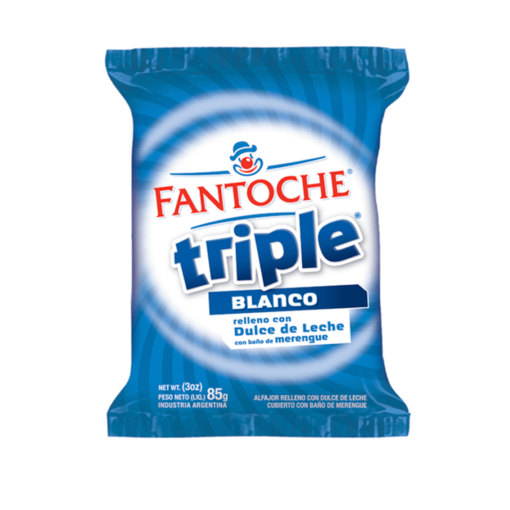 Alfajor TRIPLE FANTOCHE BLANCO 85Gr