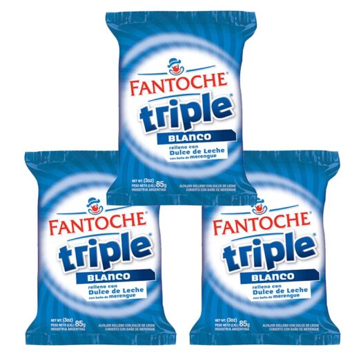 Alfajor triple Fantoche Blanco x 3u ( precio x unidad $ 580 )