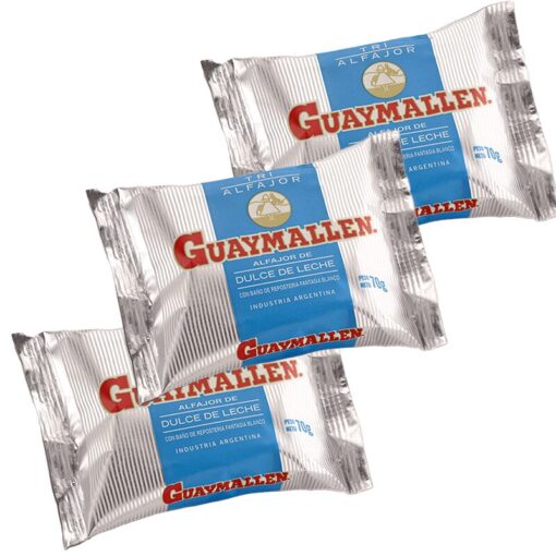 Alfajor Guaymallen Blanco simple 38grs x3u ( precio x unidad $ 200 )