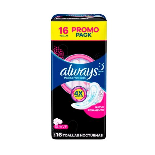 ALWAYS toallitas nocturnas suave 16u