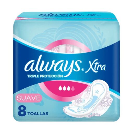 ALWAYS toallitas triple protección suave 8u
