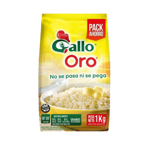 Arroz GALLO ORO 1kg Pack Ahorro