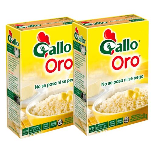 Arroz GALLO ORO 1kg caja x2u