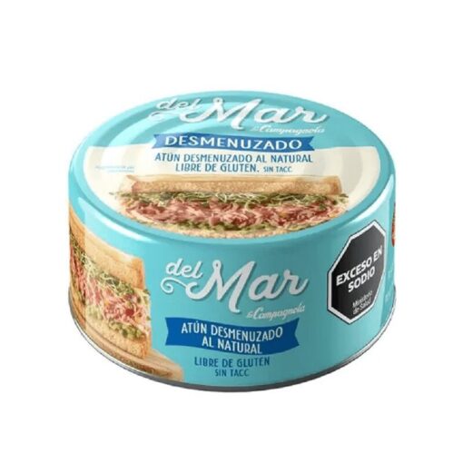 Atún desmenuzado al natural Del Mar 170Gr