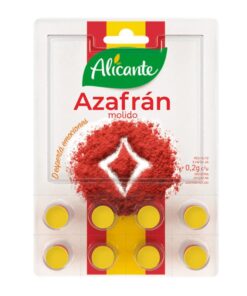 Azafrán molido Alicante 0.2GR c/u Se vende por unidad, no por blister.