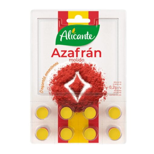 Azafrán molido Alicante 0.2GR c/u Se vende por unidad, no por blister.