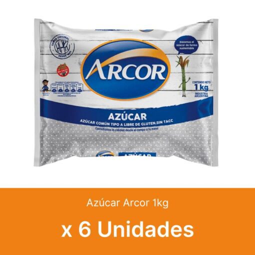 AHORRO 32% Azúcar Arcor 1kg x 6u ( $ 900 la unidad )