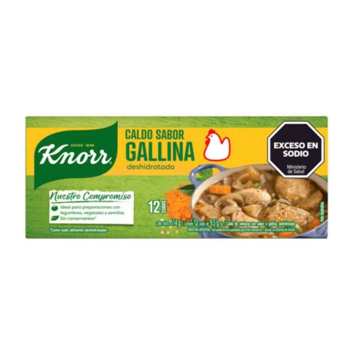 Knorr Caldo de gallina 12 cubos 114Gr