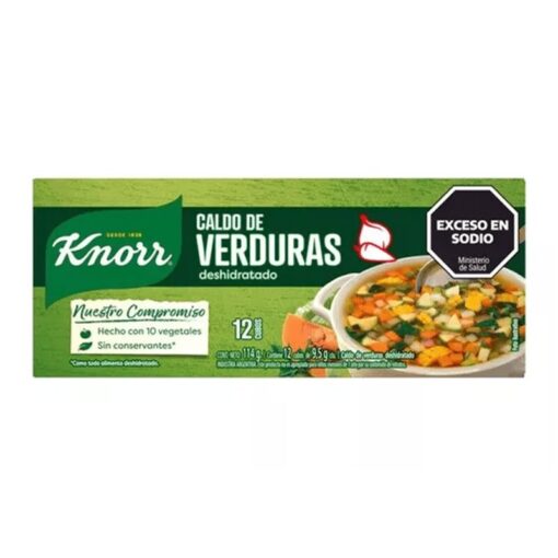 Knorr Caldo de verduras 12 cubos 114Gr
