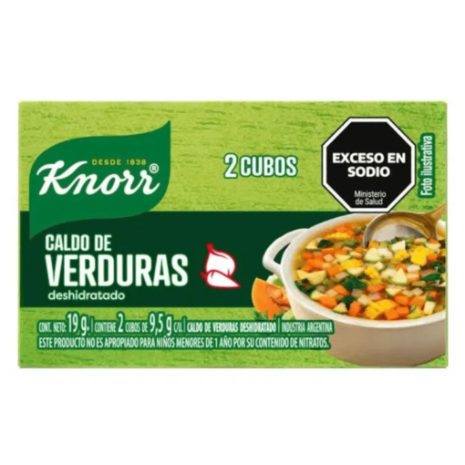 Knorr Caldo de Verduras 2 CUBOS 19Gr
