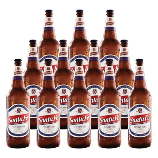 Cerveza Santa Fe RUBIA 1L CAJON 12u RETORNABLE