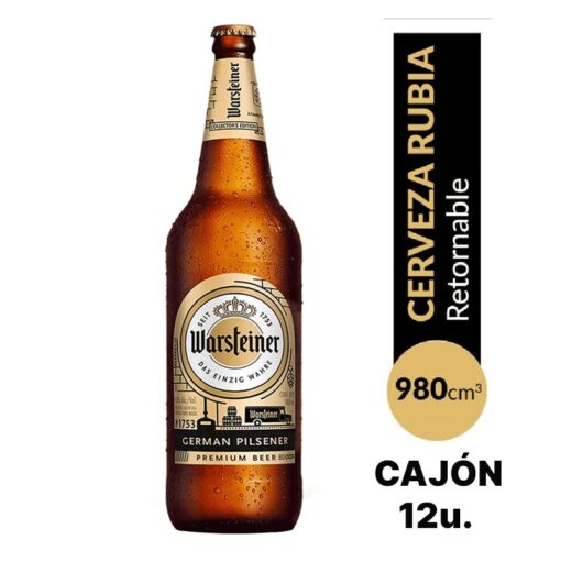 Cerveza Warsteiner 1L CAJON 12u RETORNABLE