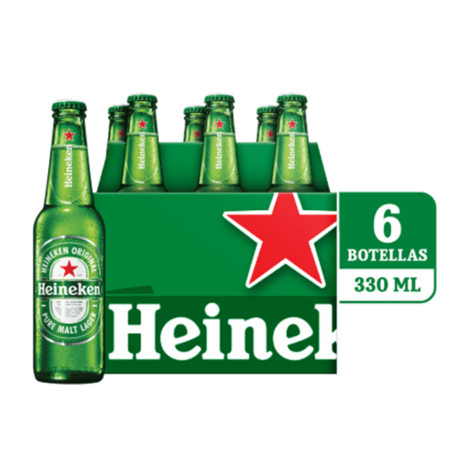 Cerveza Heineken Six Pack botellas 330ml