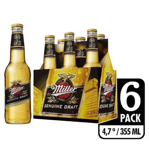 Cerveza Miller six pack 330cc