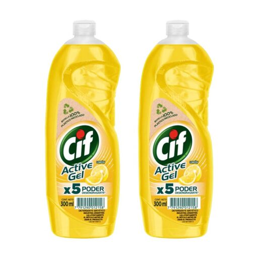 Detergente Cif Limón 300ml x 2u ( precio x unidad $ 1300 )