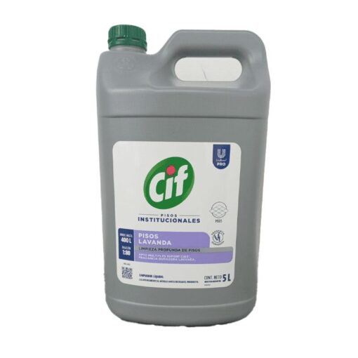 Limpiador líquido Cif pisos Lavanda 5lts (Rinde hasta 400l)