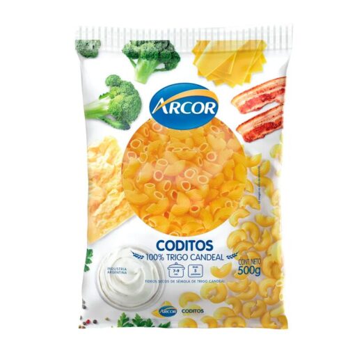 Fideos coditos Arcor 500grs