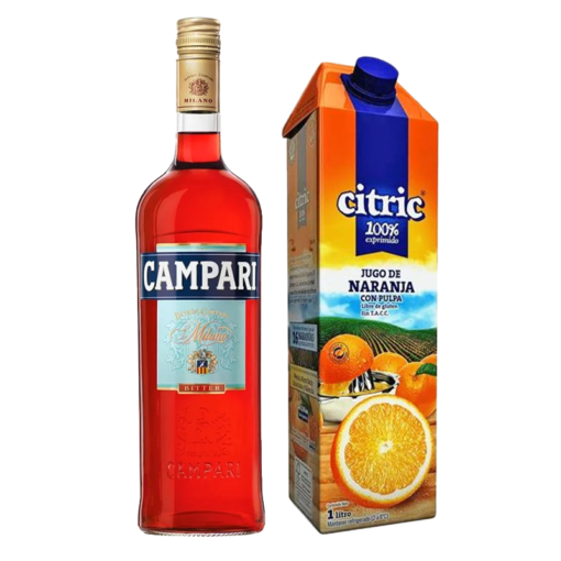 Combo Campari 750ml + Jugo Citric Naranja 1lt