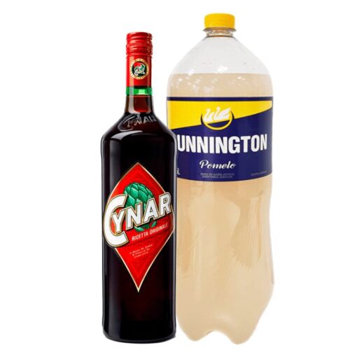 Combo Cynar 750ml + 1 Cunnington  Pomelo  2,25lts