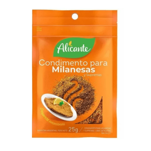 Condimento para Milanesas Alicante 25Gr