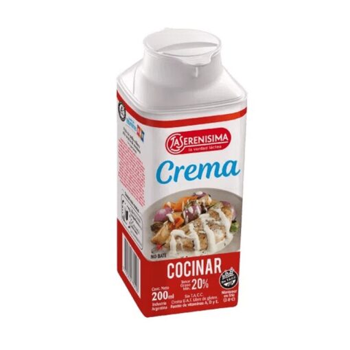 Crema de leche p/cocinar Serenisima 200ml