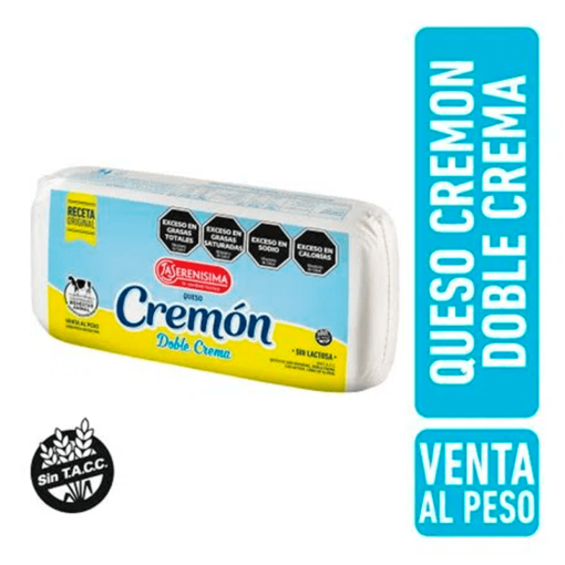 Queso Cremon doble crema Precio Ref. kg $11.900 (venta al peso) 1/2 HORMA