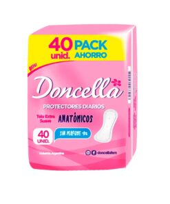 Protectores Doncella anatómicos 40u s/perfume