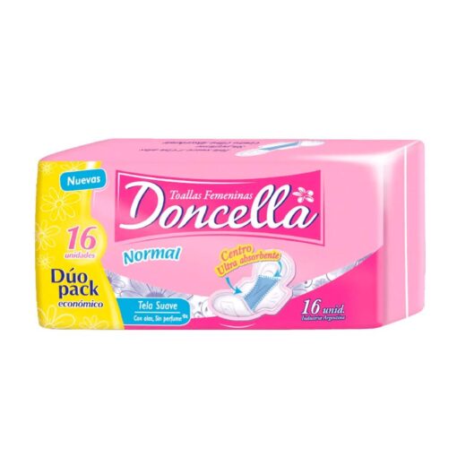 DONCELLA toallitas normal con alas 16u
