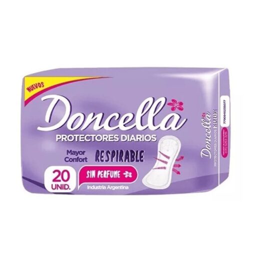 Protector diario Doncella respirable sin perfume x20u