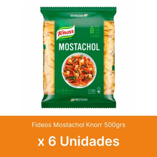 AHORRO 53 % Fideos Mostachol Knorr 500grs x6 Unidades ( $ 1100 la unidad )