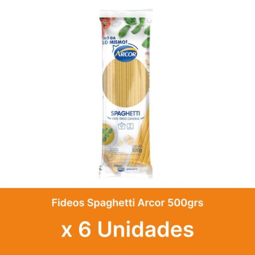 AHORRO 25% Fideos Coditos Spaghetti 500grs x6u ( $ 950 la unidad )