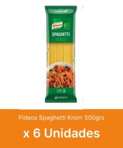 AHORRO 53 % Fideos Spaghetti Knorr 500grs x6 Unidades ( $ 1100 la unidad )