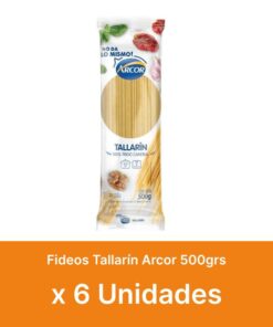 AHORRO 25% Fideos Tallarines Arcor 500grs x6u ( $ 1200 la unidad )