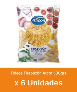 AHORRO 25% Fideos Tirabuzón Arcor 500grs x6u ( $ 1200 la unidad )