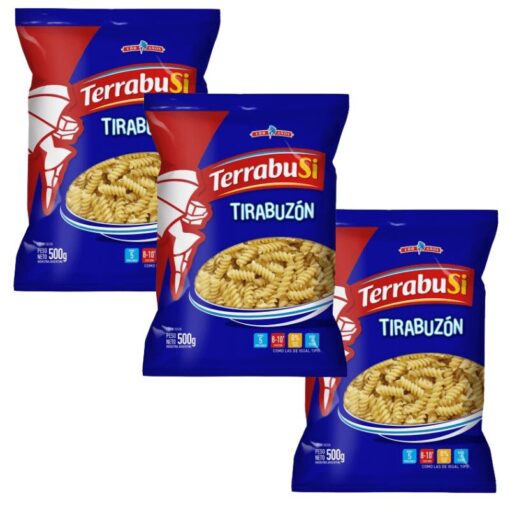 Fideos Tirabuzón Terrabusi 500grs x3u ( $ 950 x unidad )