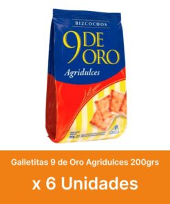 AHORRO 20% Galletitas 9 de Oro Agridulces 200grs x6u ( $ 630 la unidad )