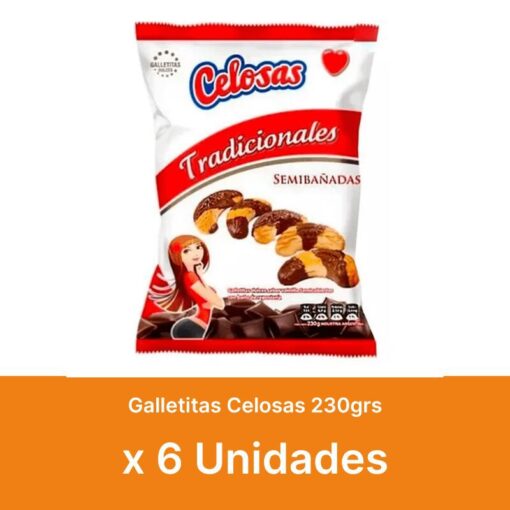 AHORRO 10% Galletitas Celosas semibañadas 230grs x6u ( $ 810 la unidad )