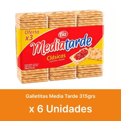 AHORRO 15% Galletitas Media Tarde 315grs x6u ( $ 860 la unidad )