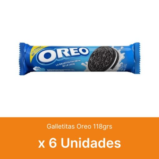 AHORRO 26% Galletitas Oreo 118grs x6 Unidades ( $ 1100 la unidad )