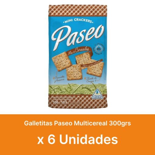 AHORRO 15% Galletitas Paseo Multicereal 300grs x6u ( $ 865 la unidad )
