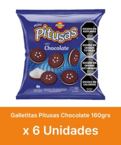 AHORRO 27 % Galletitas Pitusas Chocolate 160grs x6u ( $ 700 la unidad )