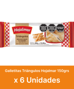 AHORRO 13% Galletitas Triángulos Hojalmar 150grs x6u ( $ 700 la unidad )