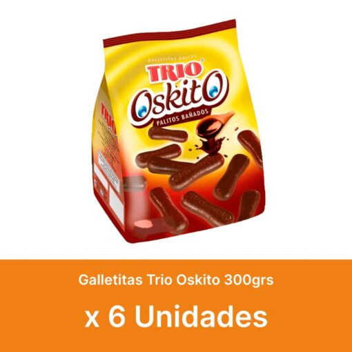 AHORRO 29% Galletitas Trio Oskito 300grs x6u ( $ 1000 la unidad )