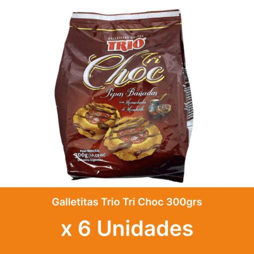 AHORRO 13% Galletitas Trio Tri Choc 300grs x6u ( $ 880 la unidad )