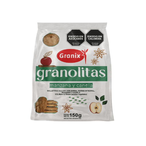 Galletitas Granolitas de manzana y canela Granix 150grs