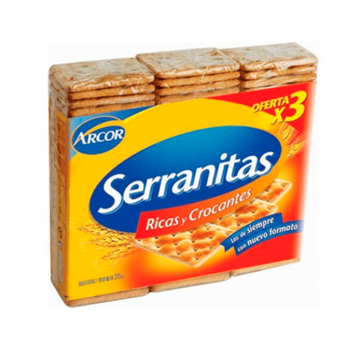 Galletitas Serranitas 315grs x3u